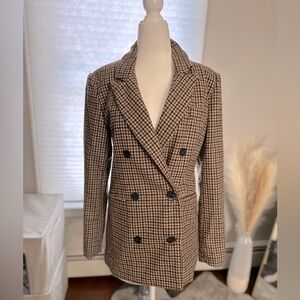 ASTR the Label - Brina Blazer double breasted in brown black checked